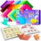 Praisebank Origami Paper, 220pcs 17 Colors 6x6 inch, Double Sided, Craft Kit with Guide.